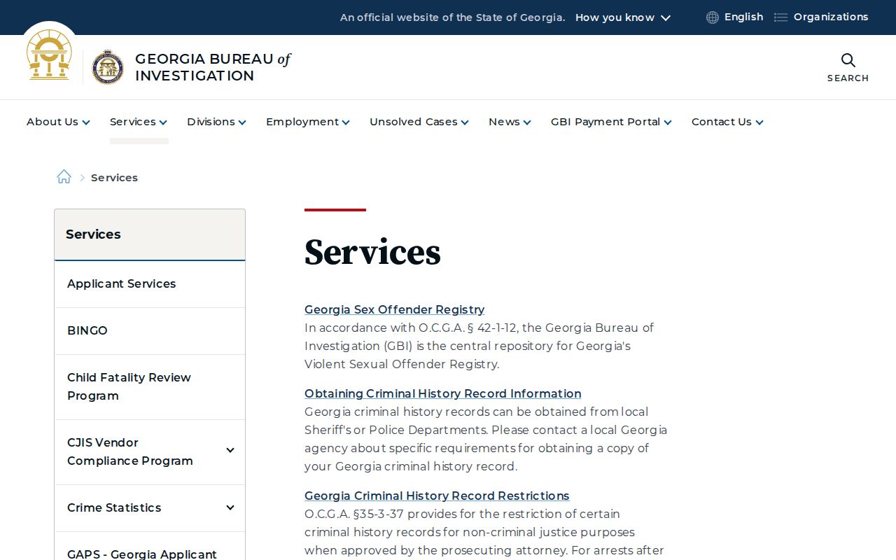 Stonecrest neighbors GBI registry services