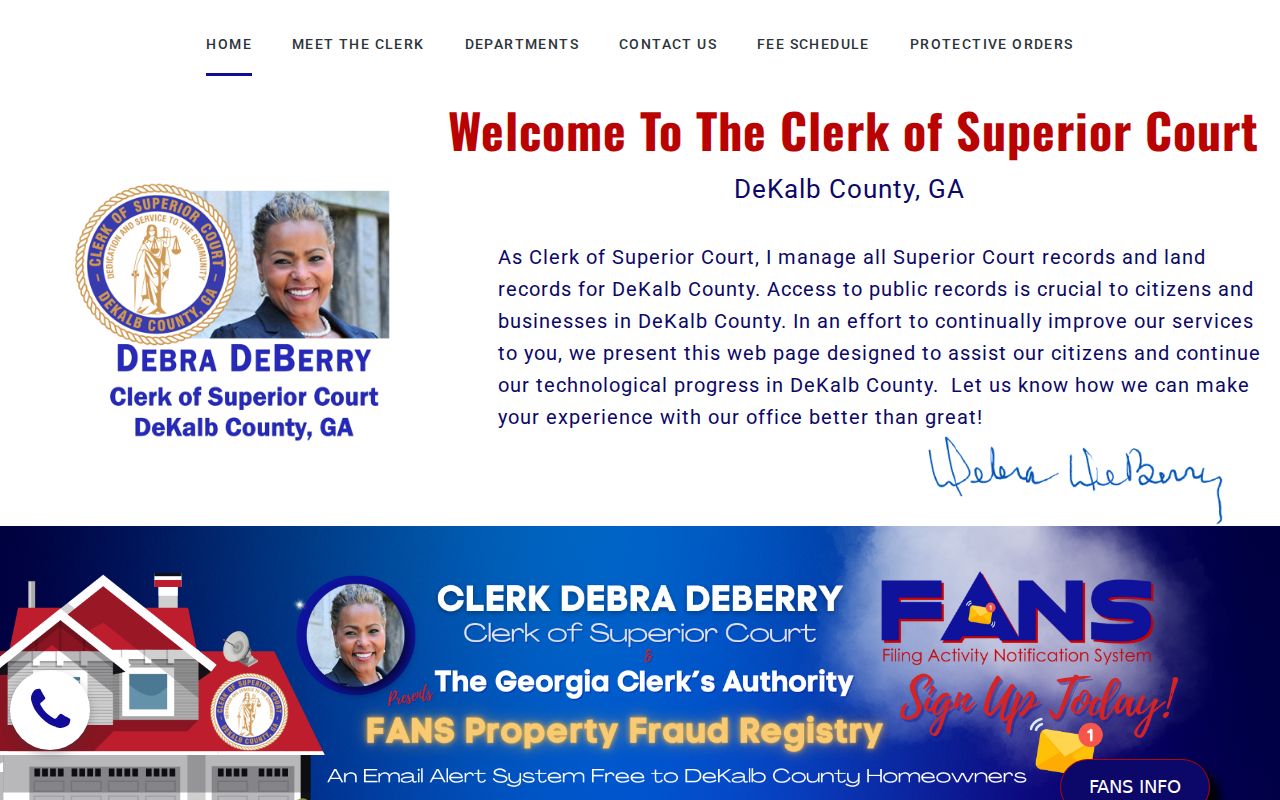 DeKalb Superior Court Clerk official records site