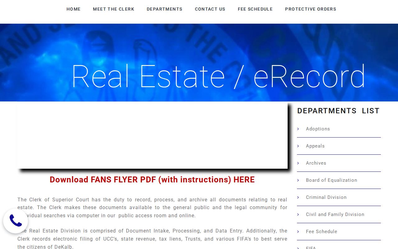DeKalb Clerk real-estate records access for Stonecrest deeds